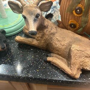 Realistic Brown Deer Figurine